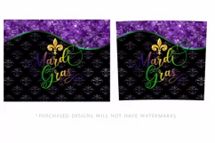 Mardi Gras Tumbler, Fleur de Lis 20oz Tumbler Sublimation Product Image 2