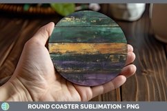 GorgeousMardi Gras Round Coaster design.