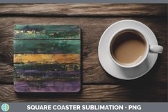 GorgeousMardi Gras Square Coaster design.