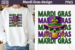 Mardi Gras Sublimation | Mardi Gras Skull T Shirt Product Image 1