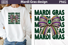Mardi Gras Sublimation | Mardi Gras Bow Product Image 1