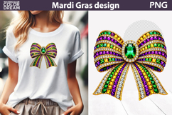 Mardi Gras Sublimation | Mardi Gras Bow Product Image 1