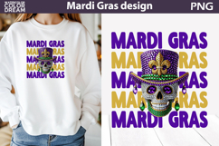 Mardi Gras Sublimation | Mardi Gras Skull T Shirt Product Image 1