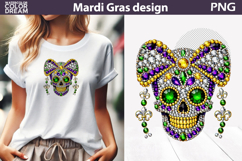 Mardi Gras Sublimation | Mardi Gras Skull Bow Product Image 1