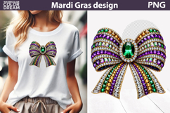 Mardi Gras Sublimation | Mardi Gras Bow Product Image 1