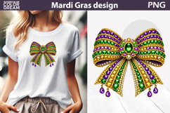 Mardi Gras Sublimation | Mardi Gras Bow Product Image 1