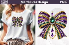 Mardi Gras Sublimation | Mardi Gras Bow Product Image 1
