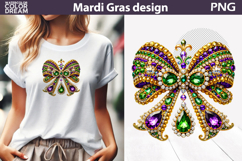 Mardi Gras Sublimation | Mardi Gras Bow Product Image 1