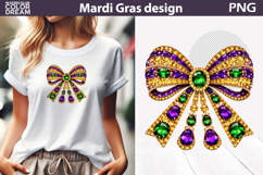 Mardi Gras Sublimation | Mardi Gras Bow Product Image 1