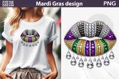 Mardi Gras Sublimation | Mardi Gras Lips Product Image 1