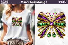 Mardi Gras Sublimation | Mardi Gras Bow Product Image 1