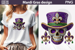 Mardi Gras Skull Fleur De Lis Louisiana Product Image 1