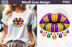 Mardi Gras Sublimation | Mardi Gras Lips Product Image 1