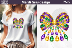 Mardi Gras Sublimation | Mardi Gras Bow Product Image 1