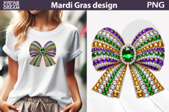 Mardi Gras Sublimation | Mardi Gras Bow Product Image 1