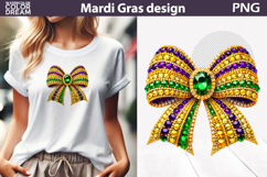 Mardi Gras Sublimation | Mardi Gras Bow Product Image 1