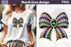 Mardi Gras Sublimation | Mardi Gras Bow Product Image 1