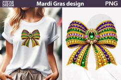 Mardi Gras Sublimation | Mardi Gras Bow Product Image 1