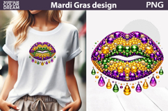 Mardi Gras Sublimation | Mardi Gras Lips Product Image 1