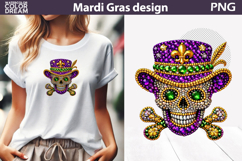 Mardi Gras Sublimation | Mardi Gras Skull Bow Product Image 1