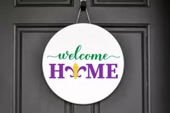 Mardi Gras Welcome Home Sign. Farmhouse sign SVG Product Image 2