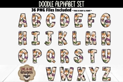 Mardi Gras Doodle Alphabet &amp; Numbers | PNG Files Product Image 3