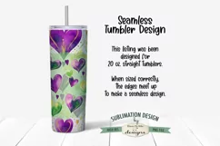 Mardi Gras Highland Cow 20 oz Seamless Tumbler Wrap Design Product Image 3