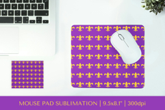 Mardi Gras mouse pad sublimation. Carnival design 004 Create Product Image 1