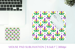 Mardi Gras mouse pad sublimation. Carnival design 007 Product Image 1