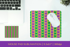 Mardi Gras mouse pad sublimation. Carnival design 010 Product Image 1