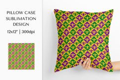 Mardi Gras Pillow Case Sublimation Design. Pillow Cover 01 Product Image 1