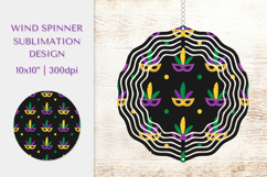 Mardi Gras Spinner Sublimation. Wind Spinner Design PNG 08 Product Image 1