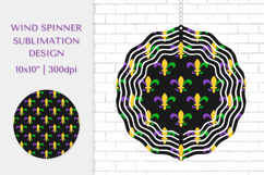 Mardi Gras Spinner Sublimation. Wind Spinner Design PNG 09 Product Image 1