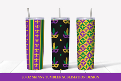 Mardi Gras Tumbler Wrap Sublimation. Carnival Tumbler 014 Product Image 1