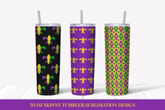 Mardi Gras Tumbler Wrap Sublimation. Carnival Tumbler 015 Product Image 1
