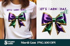 Mardi Gras bow clipart | Mardi Gras sublimation Product Image 1