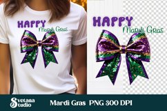 Mardi Gras bow clipart | Mardi Gras sublimation Product Image 1