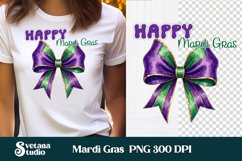 Mardi Gras bow clipart | Mardi Gras sublimation Product Image 1