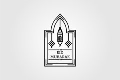 Abstract islamic eid mubarak vector decorative logo Product Image 1