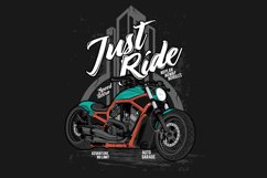 just ride, big power engine motor illustration Product Image 1