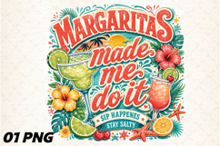 Margarita Cocktail Summer Party PNG Product Image 1