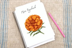 Watercolor Marigold Flower Clipart Bundle Product Image 4