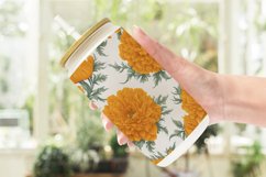 Marigold Flower Pattern Glass Can Wraps Product Image 2