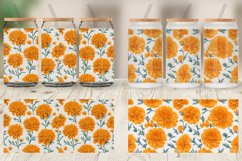 Marigold Flower Pattern Glass Can Wraps Product Image 6