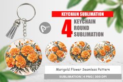 Keychain Marigold Pattern Product Image 1
