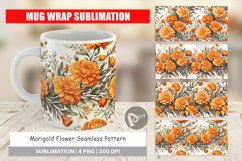 Mug Wrap Design Marigold Pattern Product Image 1