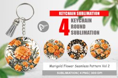 Keychain Marigold Pattern Product Image 1