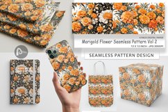 Digital Paper Marigold Pattern Product Image 1