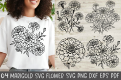 Marigold Flower Svg Design, Marigold Cut File Product Image 1