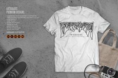 Marijuana word lettering typography monochrome Product Image 3